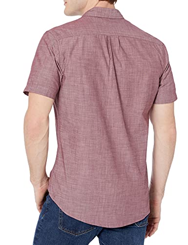 Camisa de chambray de manga curta masculina Amazon Essentials (Imagem do produto)
